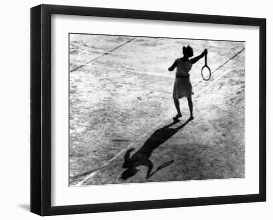 Woman Playing Tennis, Alfred Eisenstaedt's First Photograph Ever Sold-Alfred Eisenstaedt-Framed Photographic Print