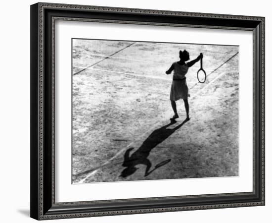 Woman Playing Tennis, Alfred Eisenstaedt's First Photograph Ever Sold-Alfred Eisenstaedt-Framed Photographic Print