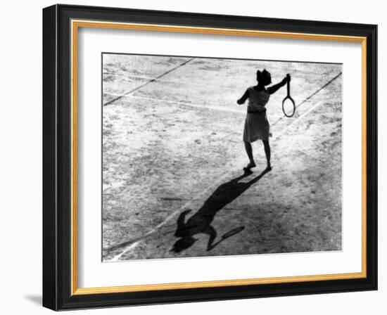 Woman Playing Tennis, Alfred Eisenstaedt's First Photograph Ever Sold-Alfred Eisenstaedt-Framed Photographic Print