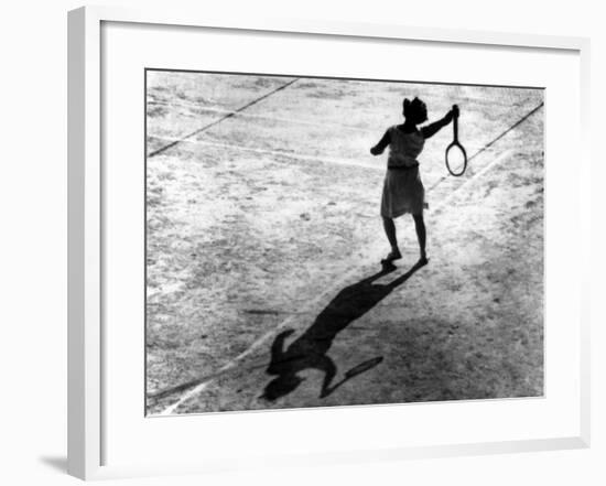 Woman Playing Tennis, Alfred Eisenstaedt's First Photograph Ever Sold-Alfred Eisenstaedt-Framed Photographic Print