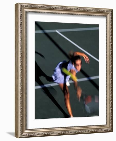 Woman Playing Tennis, Colorado, USA-Lee Kopfler-Framed Photographic Print