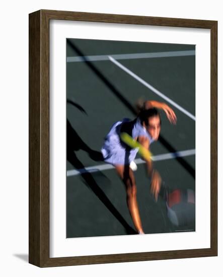 Woman Playing Tennis, Colorado, USA-Lee Kopfler-Framed Photographic Print