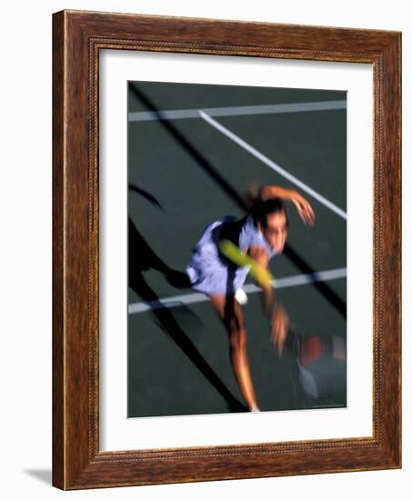 Woman Playing Tennis, Colorado, USA-Lee Kopfler-Framed Photographic Print