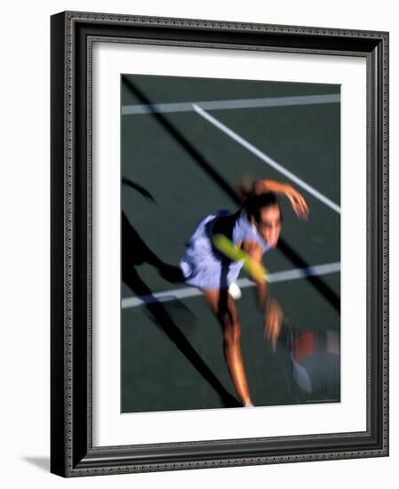 Woman Playing Tennis, Colorado, USA-Lee Kopfler-Framed Photographic Print