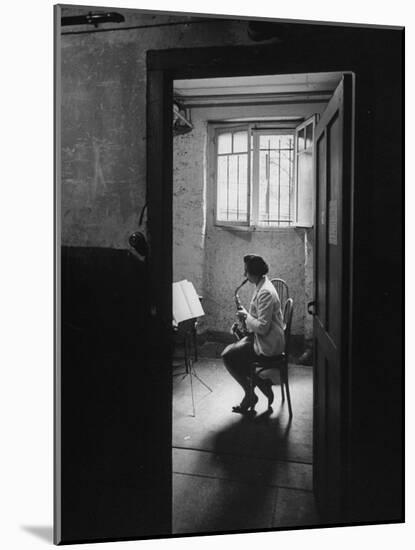 Woman Playing the Saxophone-Loomis Dean-Mounted Photographic Print