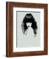 Woman Portrait. Fashion Illustration. Watercolor Painting-Anna Ismagilova-Framed Art Print