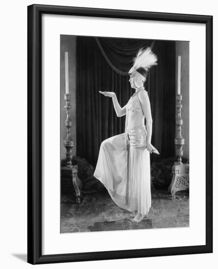 Woman Posing in a Exotic Dress-null-Framed Photo