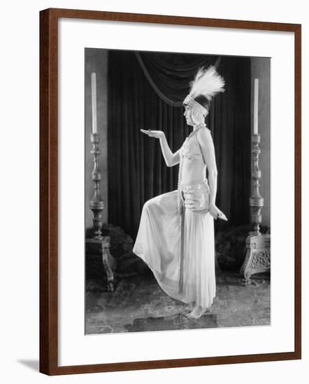 Woman Posing in a Exotic Dress-null-Framed Photo