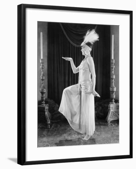 Woman Posing in a Exotic Dress-null-Framed Photo