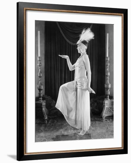 Woman Posing in a Exotic Dress-null-Framed Photo