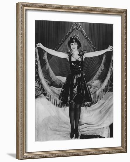 Woman Posing in Party Clothes-null-Framed Photo