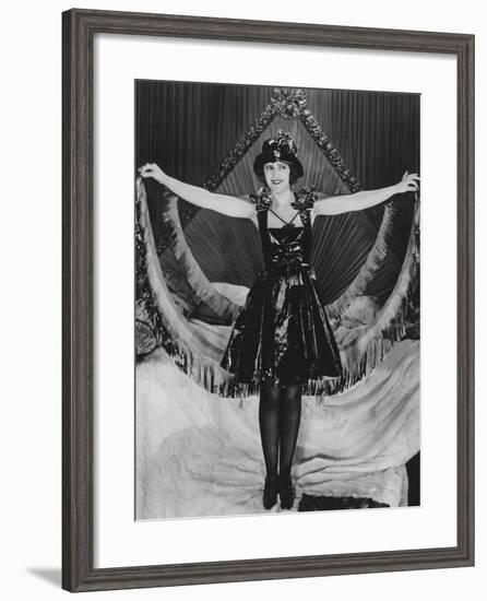 Woman Posing in Party Clothes-null-Framed Photo