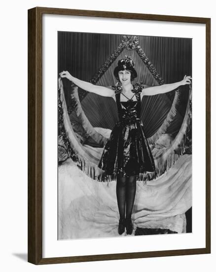 Woman Posing in Party Clothes-null-Framed Photo