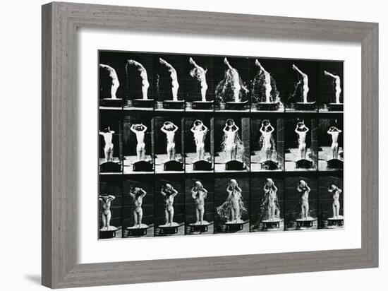 Woman Pouring a Basin of Water over Her Head, Illustration from 'The Human-Eadweard Muybridge-Framed Giclee Print