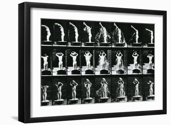 Woman Pouring a Basin of Water over Her Head, Illustration from 'The Human-Eadweard Muybridge-Framed Giclee Print