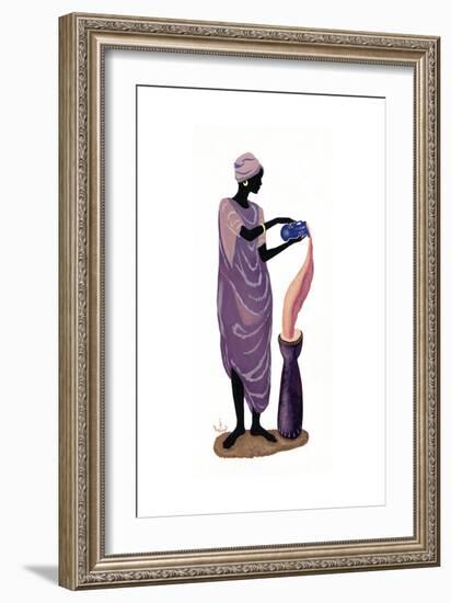 Woman Pouring - Left-Judy Mastrangelo-Framed Giclee Print