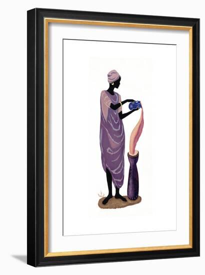 Woman Pouring - Left-Judy Mastrangelo-Framed Giclee Print