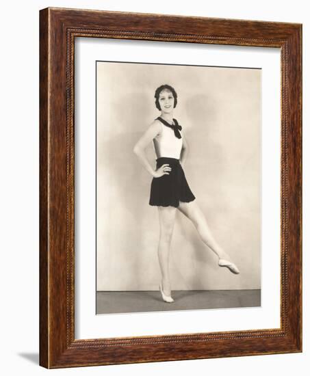 Woman Practicing Ballet-null-Framed Photo