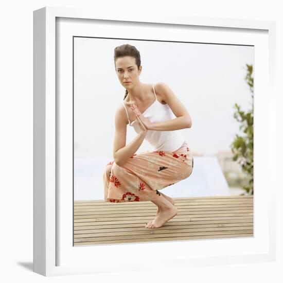 Woman Practicing Yoga-Brooke Fasani Auchincloss-Framed Photographic Print