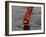 Woman Praying on the Banks of the River Ganges Fills Water into a Copper Vessel for a Ritual-null-Framed Photographic Print