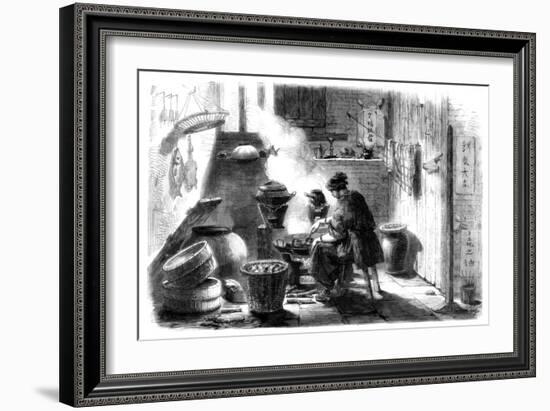 Woman Preparing Cakes for the Chinese New Year, 1861-null-Framed Giclee Print