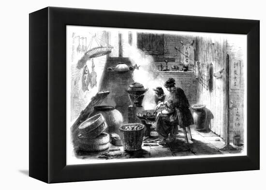 Woman Preparing Cakes for the Chinese New Year, 1861-null-Framed Premier Image Canvas