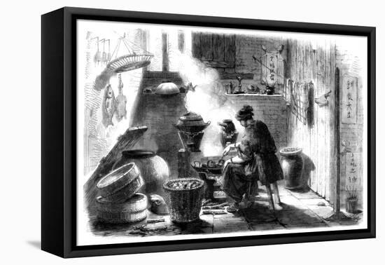 Woman Preparing Cakes for the Chinese New Year, 1861-null-Framed Premier Image Canvas