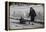 Woman Pulling Two Children on Sled in Winter, Vermont, 1940-Marion Post Wolcott-Framed Premier Image Canvas