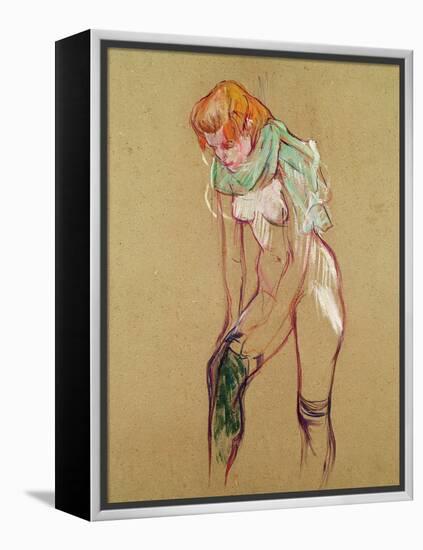 Woman Pulling up Her Stocking, 1894-Henri de Toulouse-Lautrec-Framed Premier Image Canvas