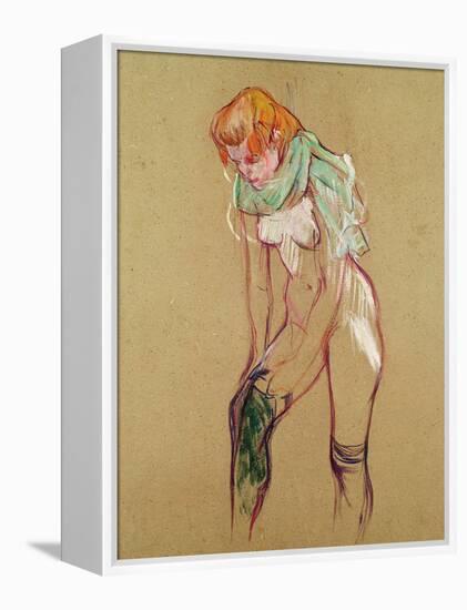 Woman Pulling up Her Stocking, 1894-Henri de Toulouse-Lautrec-Framed Premier Image Canvas