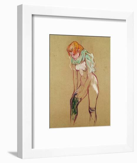 Woman Pulling up Her Stocking, 1894-Henri de Toulouse-Lautrec-Framed Premium Giclee Print