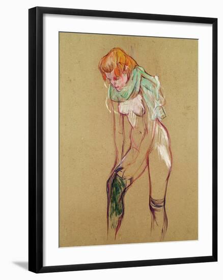 Woman Pulling up Her Stocking, 1894-Henri de Toulouse-Lautrec-Framed Giclee Print