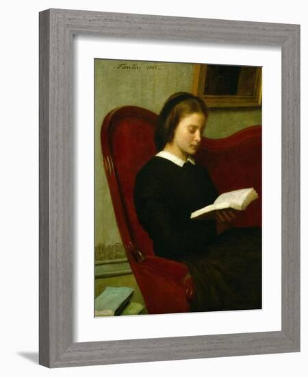 Woman Reading, 1861-Henri Fantin-Latour-Framed Giclee Print
