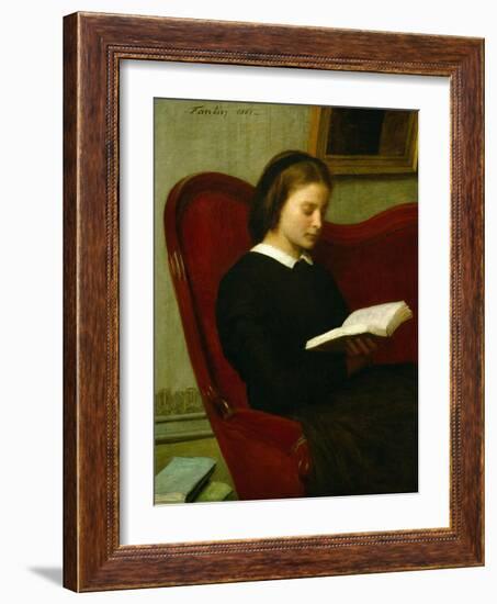 Woman Reading, 1861-Henri Fantin-Latour-Framed Giclee Print