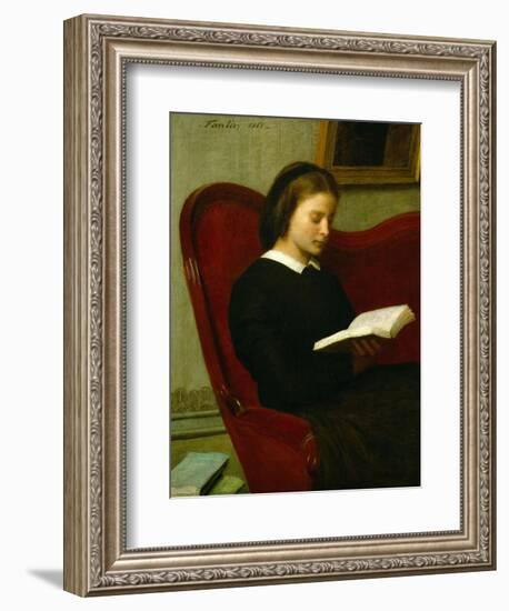 Woman Reading, 1861-Henri Fantin-Latour-Framed Giclee Print