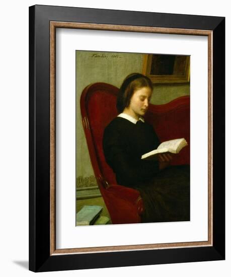 Woman Reading, 1861-Henri Fantin-Latour-Framed Giclee Print