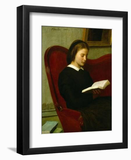 Woman Reading, 1861-Henri Fantin-Latour-Framed Giclee Print