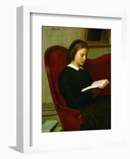 Woman Reading, 1861-Henri Fantin-Latour-Framed Giclee Print