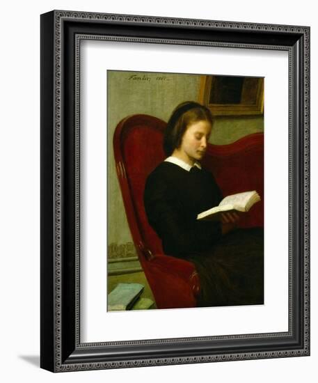Woman Reading, 1861-Henri Fantin-Latour-Framed Giclee Print