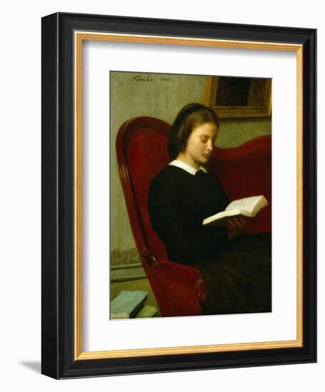 Woman Reading, 1861-Henri Fantin-Latour-Framed Giclee Print