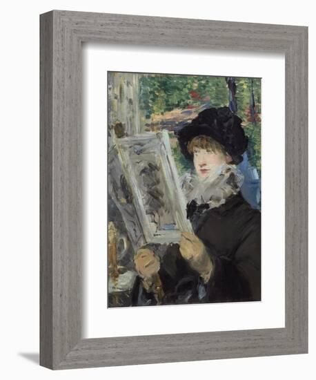 Woman Reading, 1880-1881, by Edouard Manet, 1832-1883.-Edouard Manet-Framed Art Print