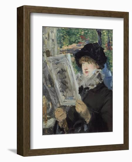 Woman Reading, 1880-1881, by Edouard Manet, 1832-1883.-Edouard Manet-Framed Art Print