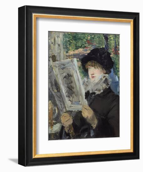 Woman Reading, 1880-1881, by Edouard Manet, 1832-1883.-Edouard Manet-Framed Art Print