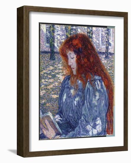 Woman Reading, 1899-Théo van Rysselberghe-Framed Giclee Print