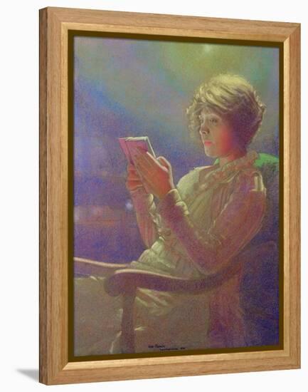 Woman Reading, 1921-Kamir-kaufman-Framed Premier Image Canvas