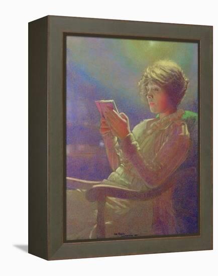 Woman Reading, 1921-Kamir-kaufman-Framed Premier Image Canvas