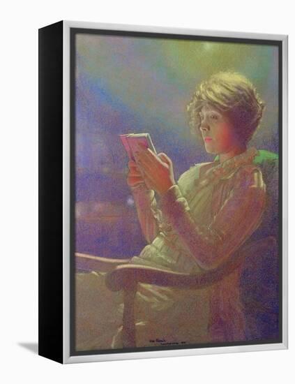Woman Reading, 1921-Kamir-kaufman-Framed Premier Image Canvas