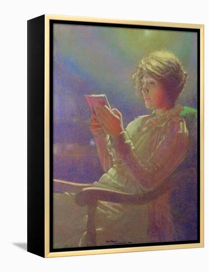 Woman Reading, 1921-Kamir-kaufman-Framed Premier Image Canvas