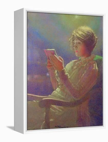 Woman Reading, 1921-Kamir-kaufman-Framed Premier Image Canvas