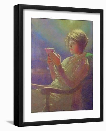 Woman Reading, 1921-Kamir-kaufman-Framed Giclee Print